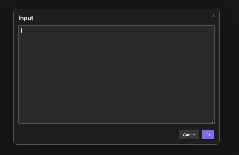 ObsidianのQuickAddでメモを入力するダイアログ